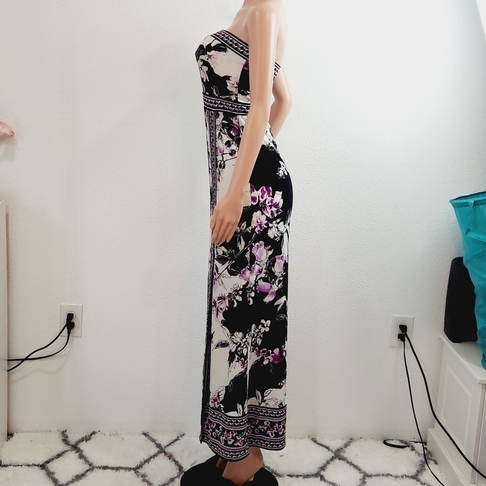 White House Black Market Strapless Floral  Maxi Dress Size: XS - Picture 9 of 16